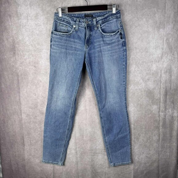 Silver Women's Boyfriend Cut Medium Wash Jeans Size 28 x 29 - Picture 1 of 11